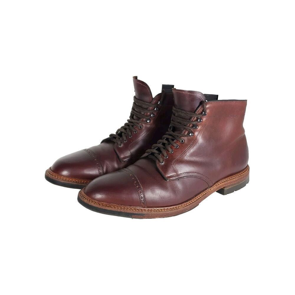 Alden Men's US 11,5B/D Brown Chromexel Leather LaceUp Cap Toe Ankle Jumper Boots